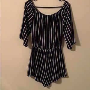 Navy Stripped Romper